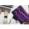 Lijnen - Golven - Paars - Abstract laptophoes neopreen klein -bureau