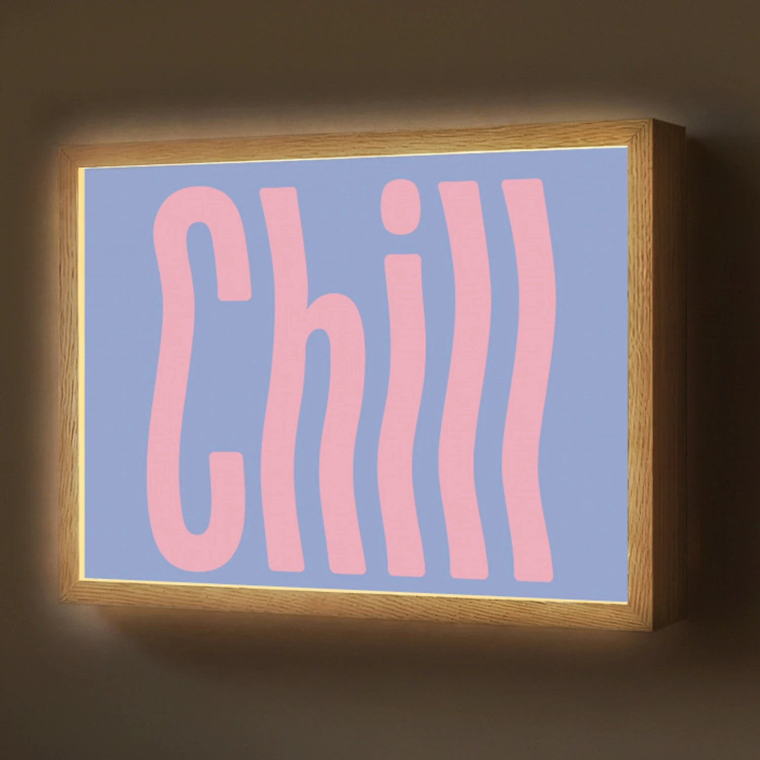 Chill - Roze - Blauw - Golvend Light Box met batterij (Wandlamp) middel -z3d_website