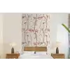 Gezichten - Abstract - Rood - Beige fotobehang vinyl groot 64 -bed