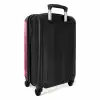 Eenhoorn met roze manen achter roze deur NBS - Handbagage koffer - Kinderen Unisex middel -achterkant