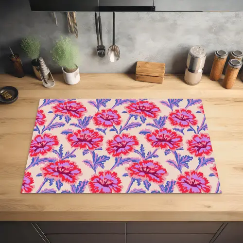 Bloemen - Patroon - Meerkleurig Inductie beschermer vinyl 3mm klein 276 -sfeer5