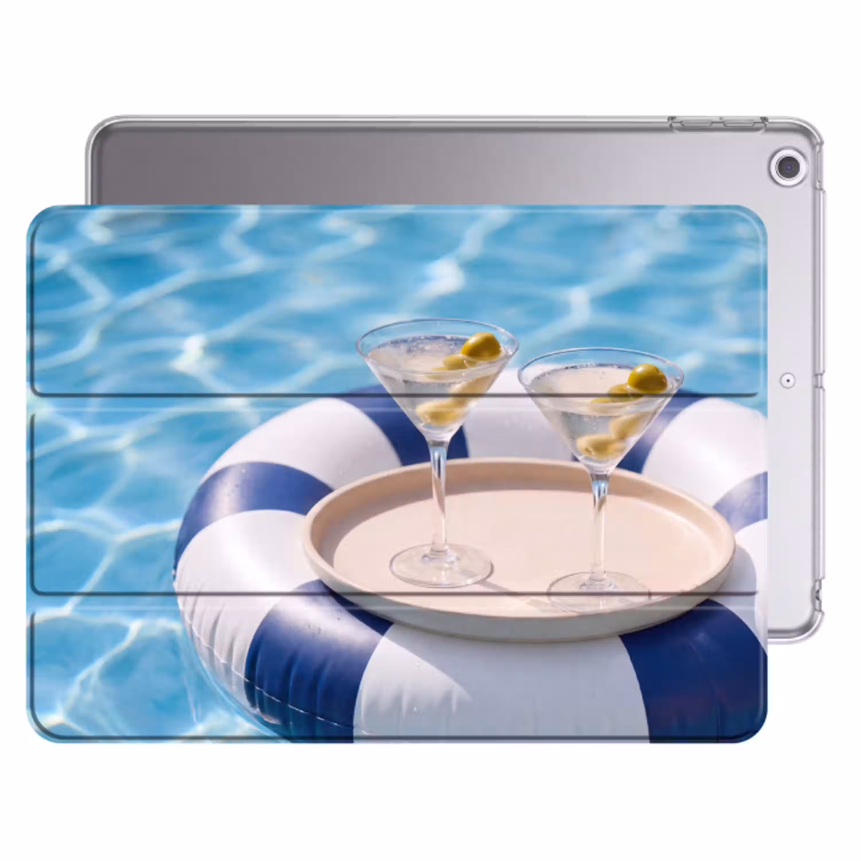 Cocktail - Zwembad - Zomer - Blauw Apple iPad 2017 middel -threedimensional_3d_global