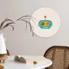 Robot - Gezicht - Antenne - Technologie - Jongen - Kind Wandcirkel kunststof plaat 5mm dik klein -sfeer4