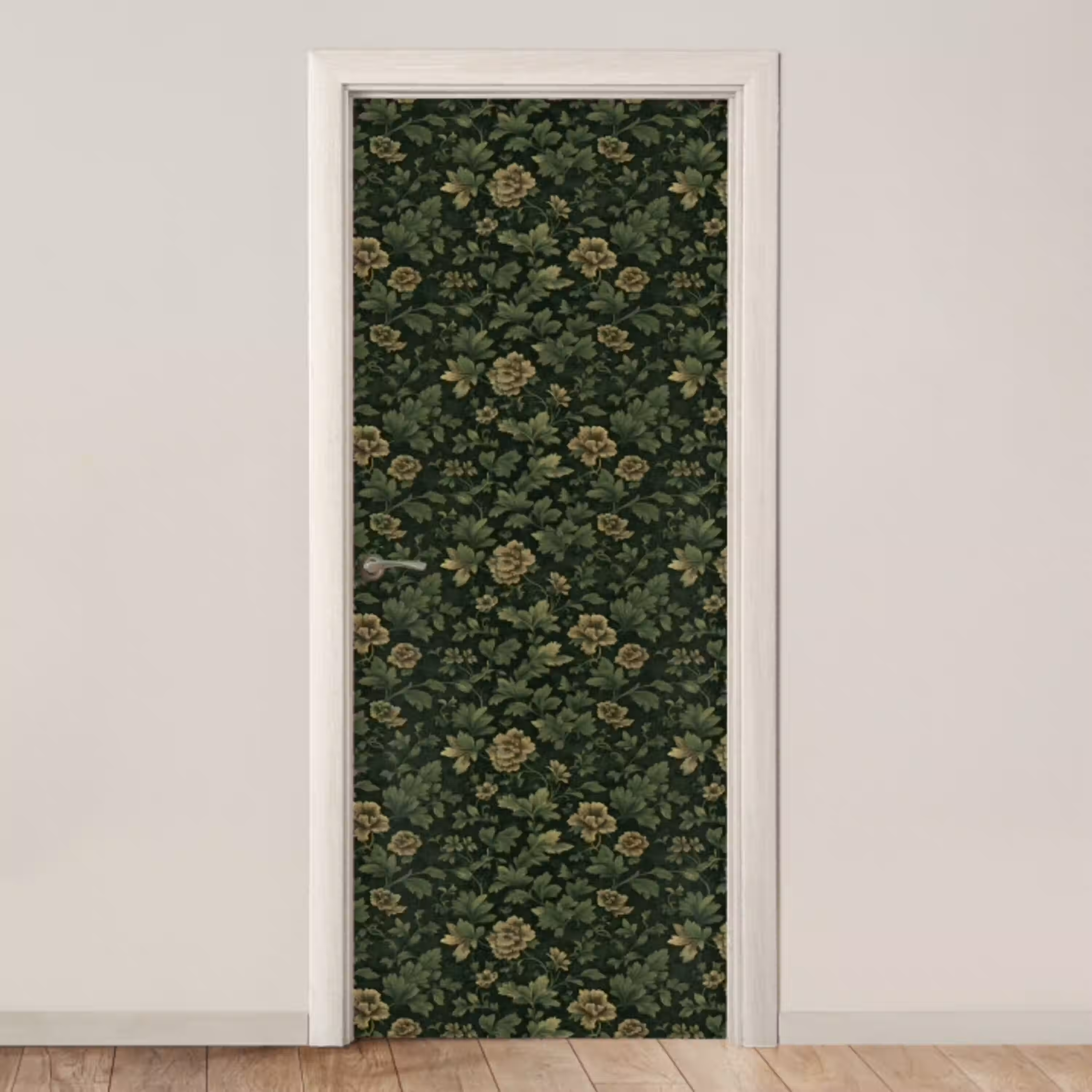 Donker - Groen - Goud - Botanisch deurposter klein 289 -3d_beige