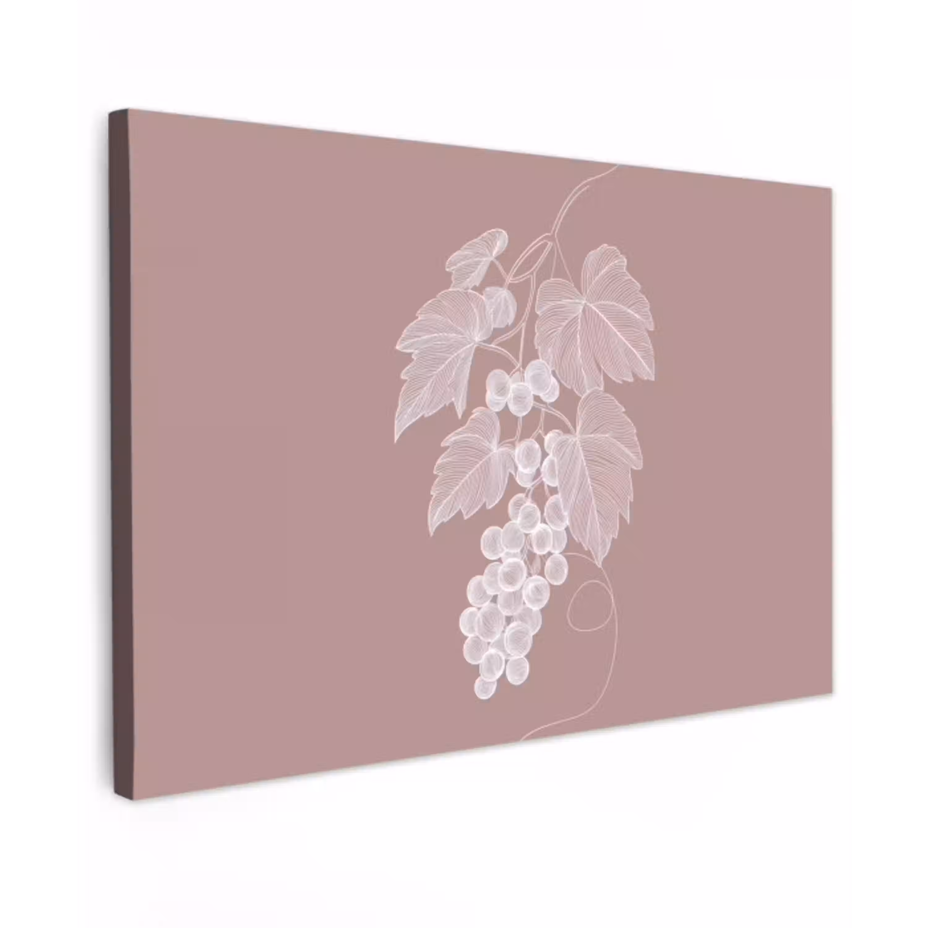 Tros - Druiven - Illustratie - Bladeren canvas 2cm klein -z3d