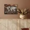 Wereldkaart - Poedersuiker - Hout PET vilt klein -sfeer4
