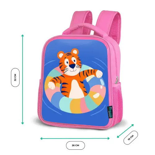 Tijger - Zwemband - Water Kinderrugzak - Roze middel -productfoto_formaten