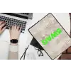 Slangenprint - SWAG - Neon - Groen laptophoes neopreen klein -bureau