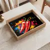 Peper - Graffiti - Verf - Abstract - Modern - Kleurrijk Dienblad Rechthoek middel -sfeer1