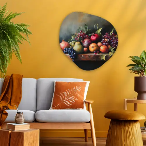 Rustiek - Stilleven - Fruit Wandcirkel Organisch Plexiglas middel -sfeer4