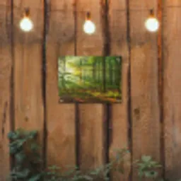 Ochtendlicht in het bos tuinposter los doek klein -sfeer1