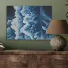 Golven - Blauw - Schuim PET vilt klein -sfeer2