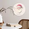 Kerstman - Kerst - Quote - Beige Wandcirkel kunststof plaat 5mm dik klein -sfeer4