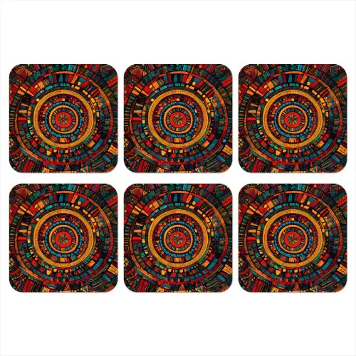 Mandala - Cirkels - Patronen onderzetter kurk middel -3d