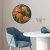 Bloemenveld - Zonnestralen - Oranje Fotolijst rond zonder passe partout klein -sfeer2
