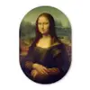Mona Lisa - Leonardo da Vinci Wandcirkel Ovaal Forex klein -3d