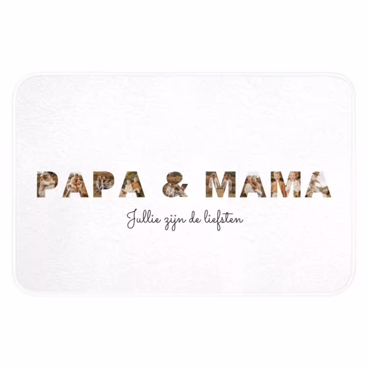 Gepersonaliseerde badmat - Papa & Mama - Lettercollage
