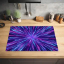 Dynamisch - Ruimte - Kleurrijk Inductie beschermer vinyl 3mm klein -sfeer5