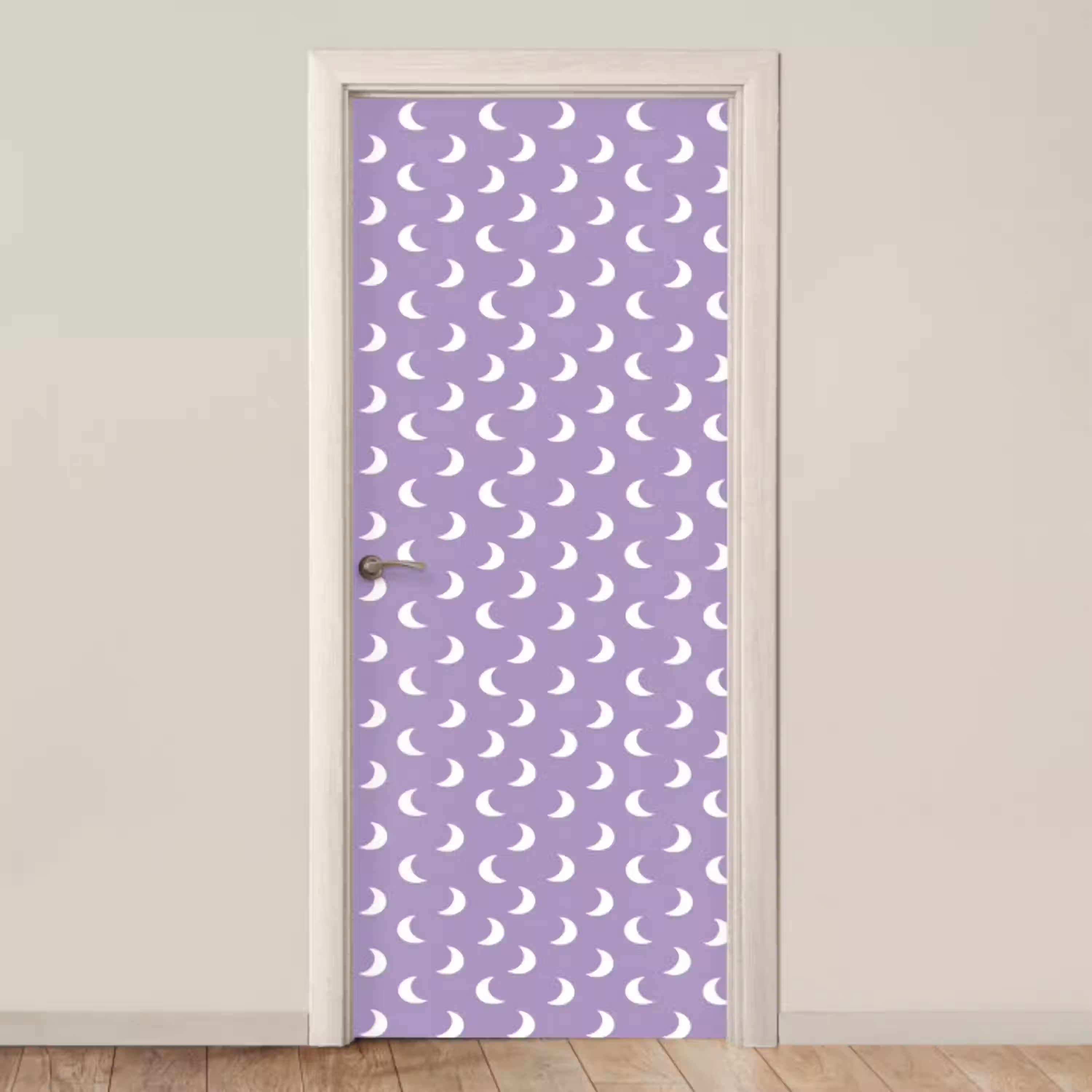 Manen - Patroon - Paars deurposter klein 289 -3d_beige