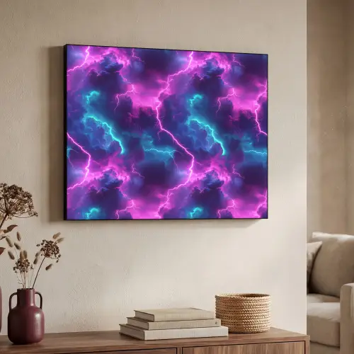 Elektrisch - Neon - Lucht Textielframe - compleet frame klein 947 -sfeer3