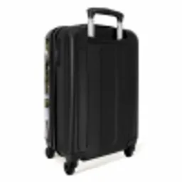 Ochtendjas - Krulspelden - Roze NBS - Handbagage koffer - Volwassenen Unisex middel -achterkant