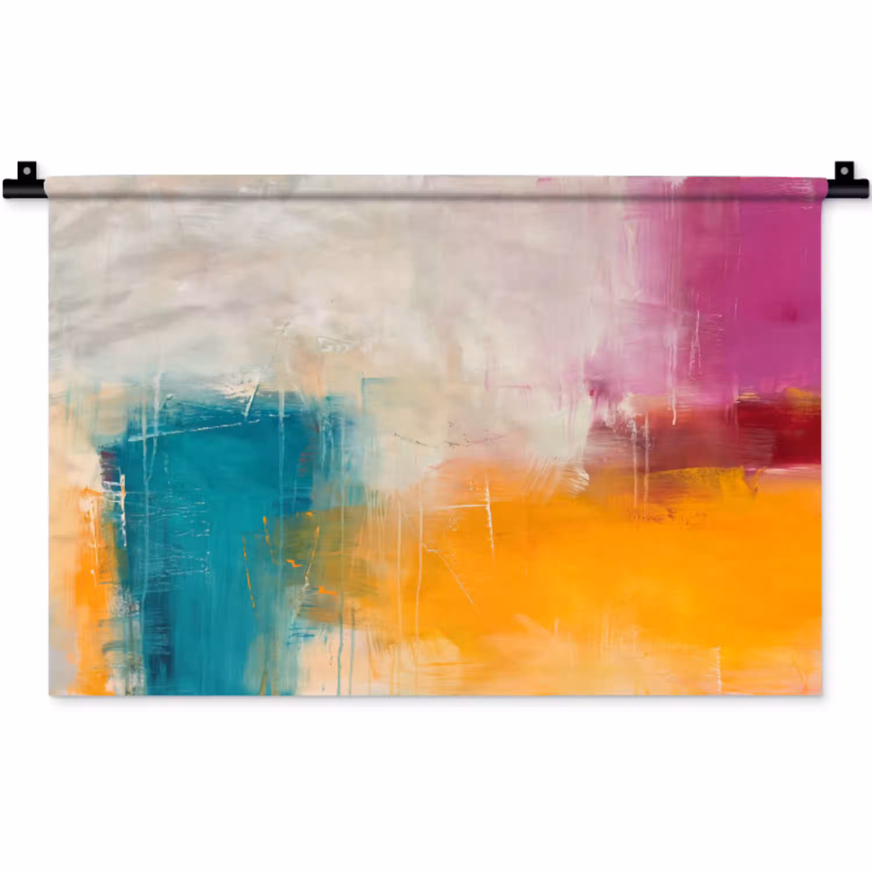 Abstract - Kleurrijk - Modern - Kunst - Oranje Wandkleed katoen klein -zz3d