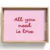 Tekst - Roze - Love - Hart Dienblad Rechthoek middel -z3d_shopping