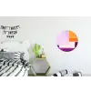 Vlakken - Abstract - Rechthoekig - Oranje Wandcirkel aluminium klein -kinderkamer