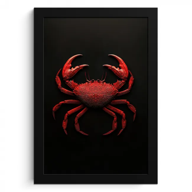 Krab - Rood - Vissen - Schaaldieren KitchenYeah - Keuken - Fotolijst klein -3d