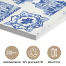 Huizen - Schepen - Blauw PET vilt klein 837 -closeup_NL