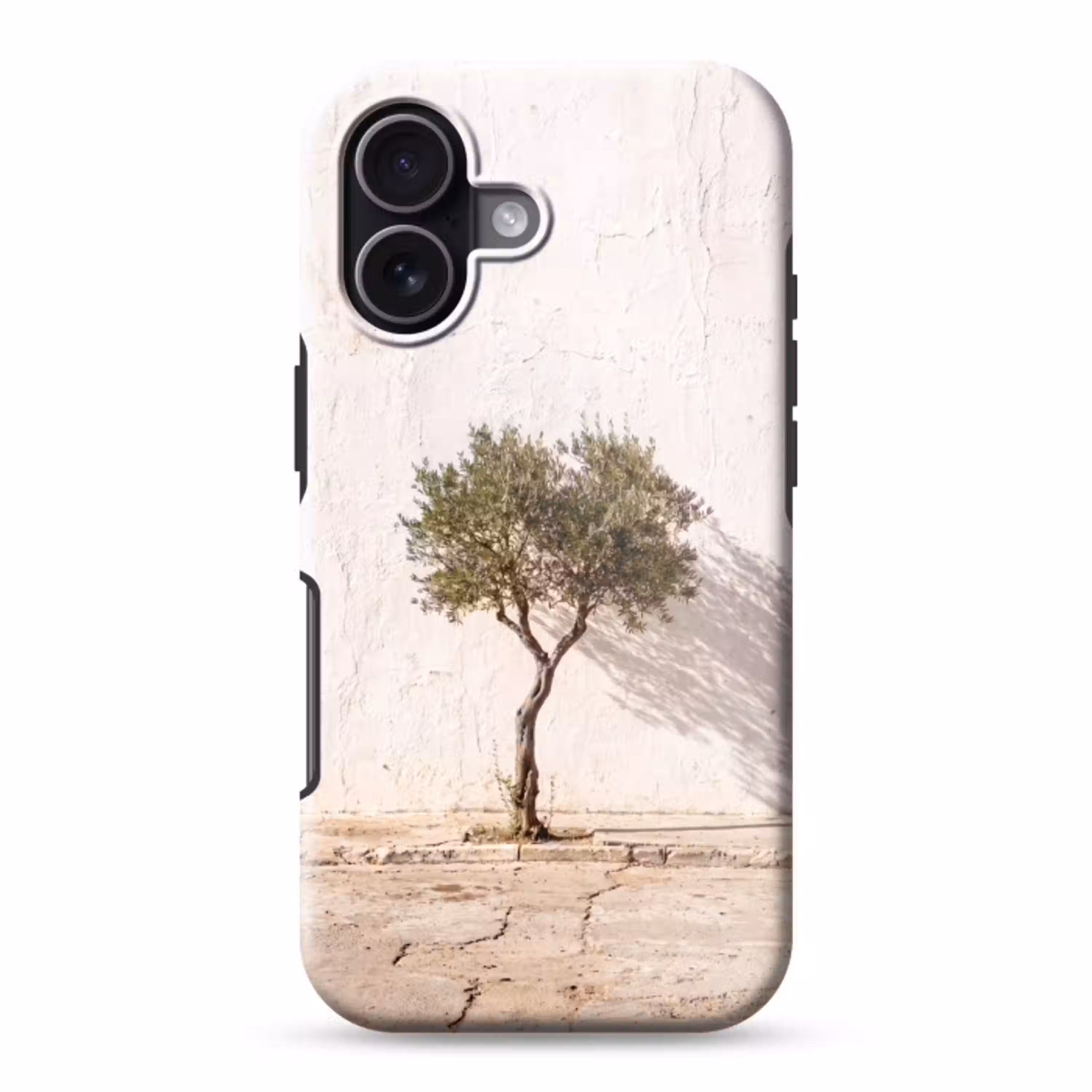 Olijfboom - muur - wit Toughcase MagSafe Apple iPhone 17 klein -3d