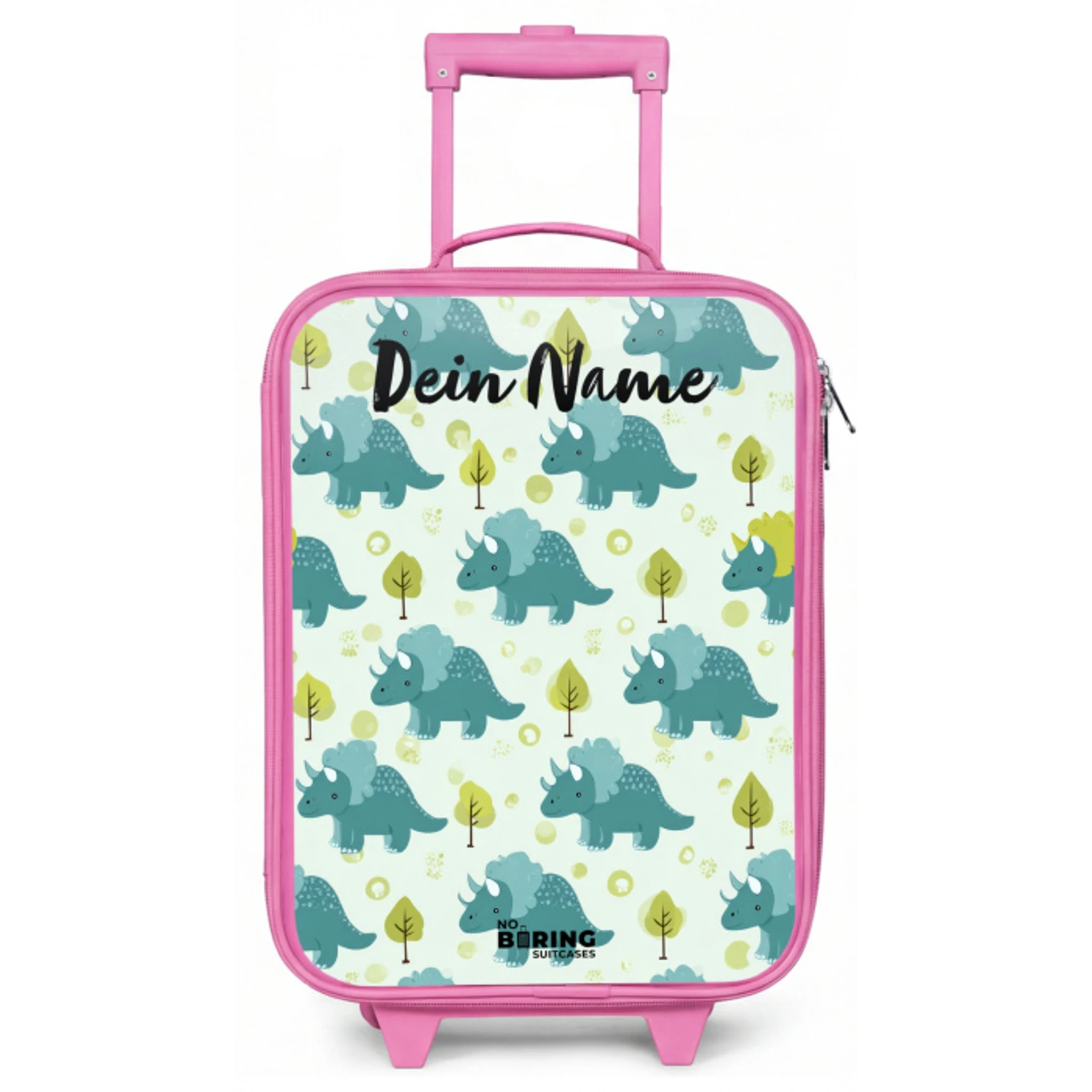 Dinos - Patroon - Natuur Kinderkoffer - Roze klein -zz3dotto