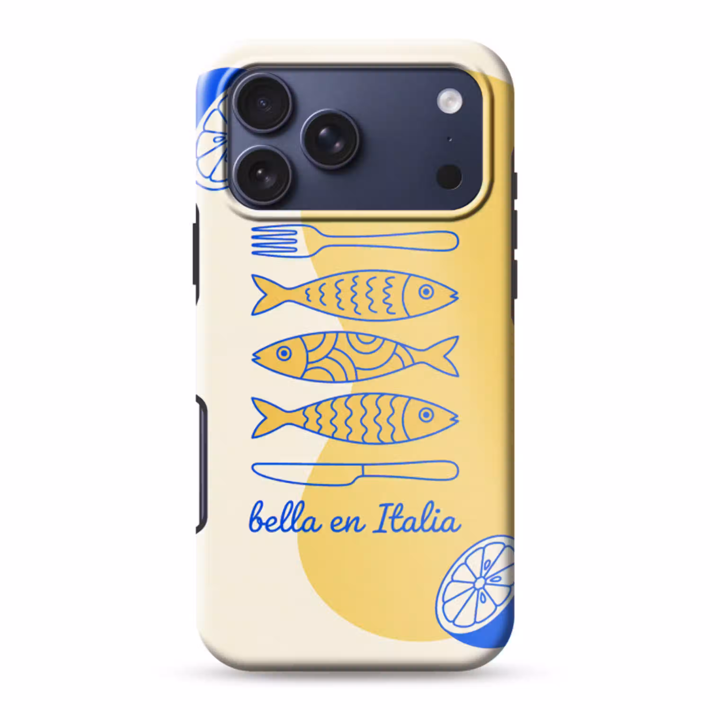 Italië - Eten - Citroen - Vis - Grafisch Toughcase MagSafe Apple iPhone 17 Pro Max klein -3d