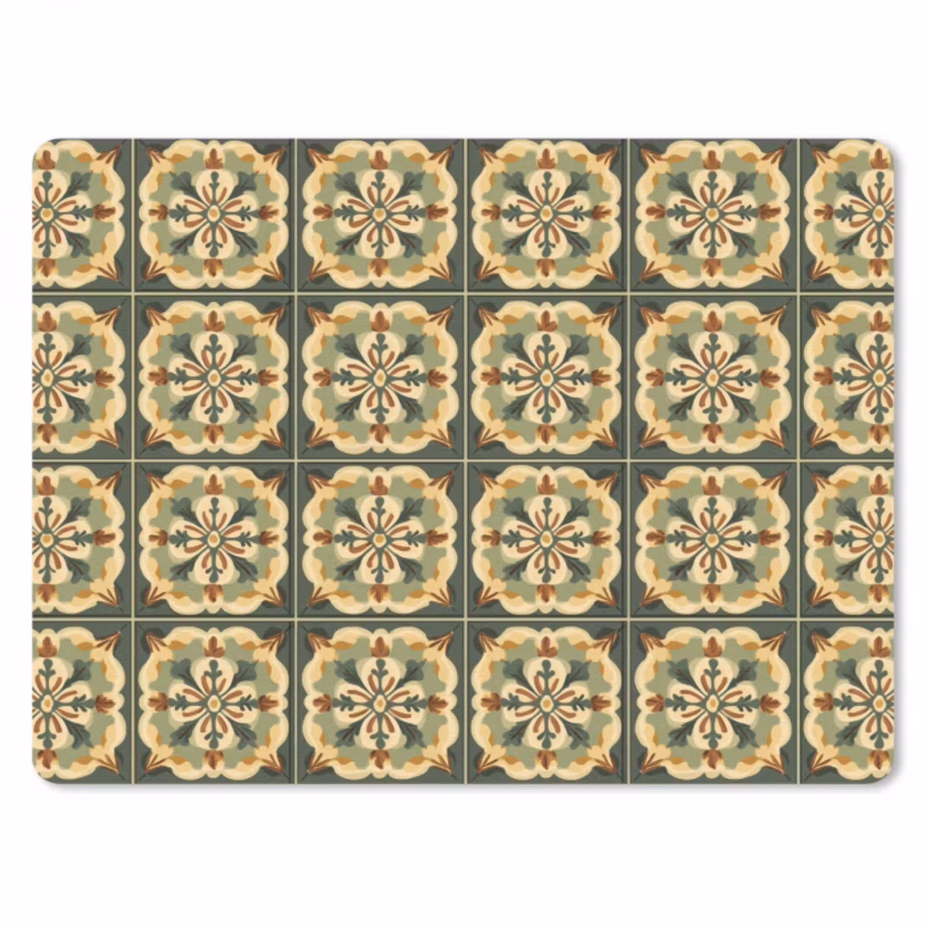 Ornament - Patroon - Groen muismat rubber klein 262 -3d