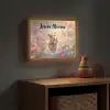 Hamster - Bloemen - Roze - Oranje Light Box met batterij (Wandlamp kind) middel -sfeer5_kind