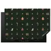 Patroon - Kerstsymbolen - Groen Inductie beschermer vinyl 3mm klein 276 -3d
