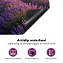 Landschap - Lavendelveld - Paars Inductie beschermer vinyl 3mm klein -zzzzzzz-cc-onderkant