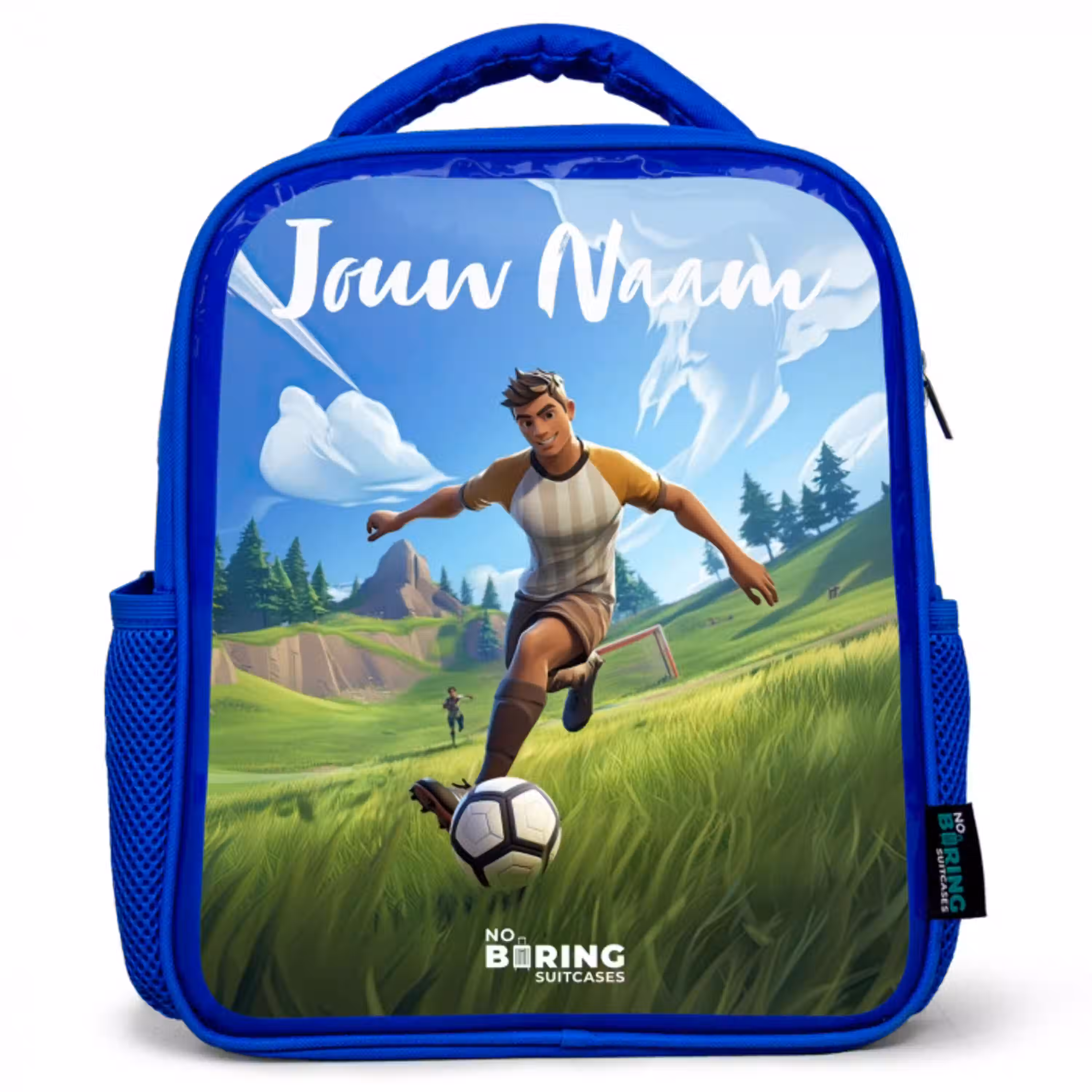 Voetbal - Jongen - Goal - Voetbaltenue Kinderrugzak - Blauw middel -3d