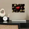 Macarons - Rood - Hart poster papier klein -sfeer1