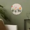 Pasteltinten - Bloemen - Illustratie Akoestische PET Vilt - Rond klein -sfeer2
