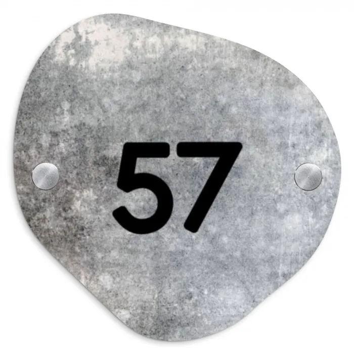 Beton - Traditioneel Naambord Organisch middel -3d