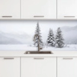 Fijnsparren - Sneeuw - Winter - Landschap - Stilte keuken achterwand 2 middel -3d
