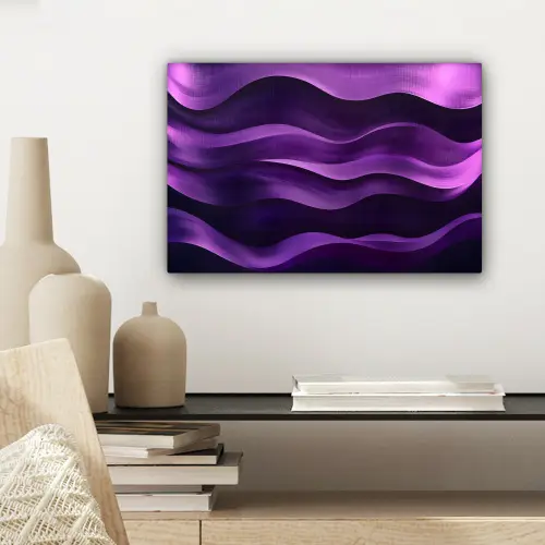 Golven - Abstract - Paars canvas 2cm klein -sfeer6