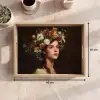 Portret - Vrouw - Bloemen Dienblad Rechthoek middel -USP_Formaat