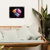 Macarons - Dessert - Graffiti - Kleurrijk - Roze - Blauw - Geel tuinposter los doek klein -sfeer7