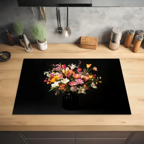 Vaas - Bloemen - Tulpen Inductie beschermer vinyl 3mm klein -sfeer5