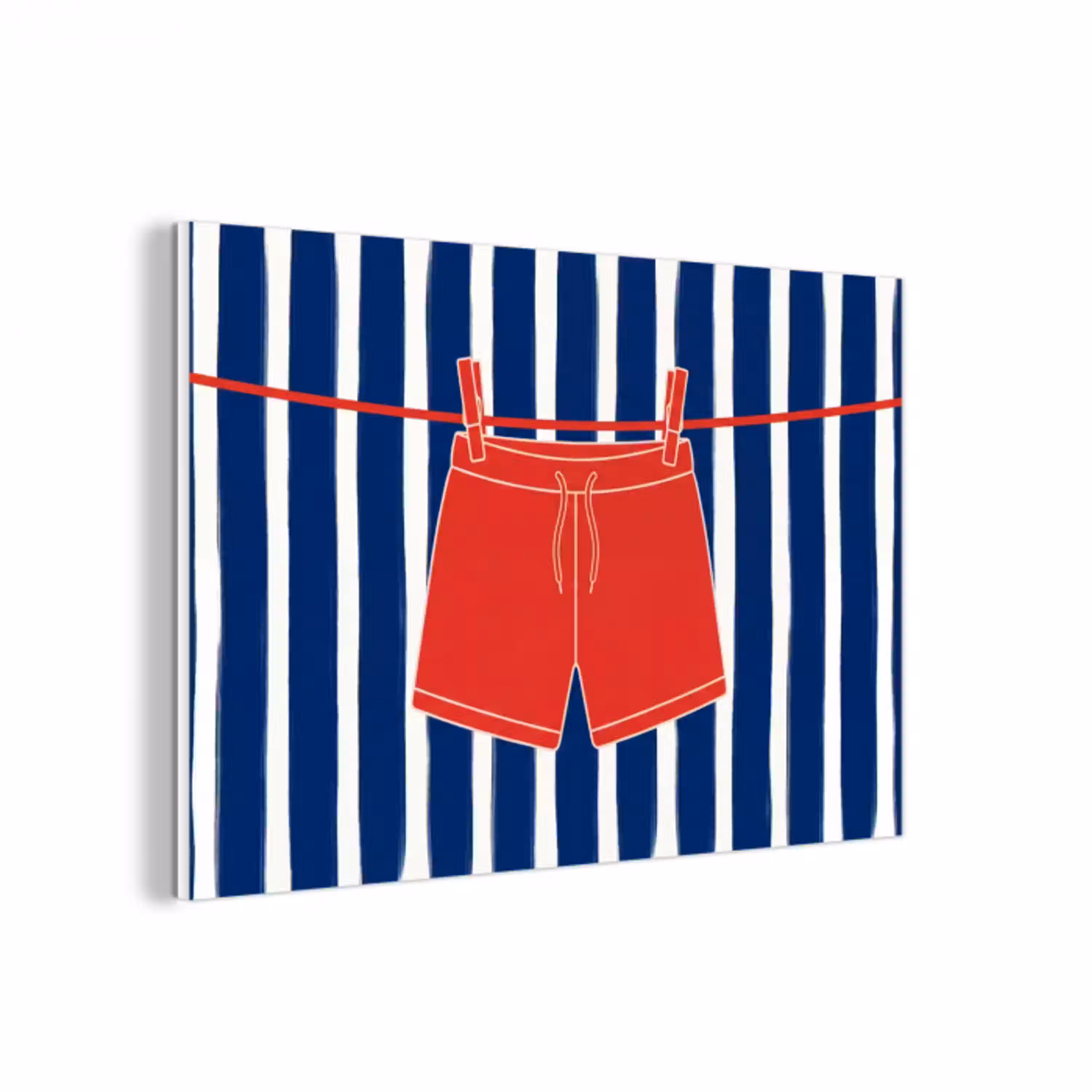 Shorts - Waslijn - Zomer - Illustratie - Rood forex 5mm xxl -3d