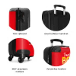 PSV koffer 3 NBS - Handbagage koffer - Kinderen Unisex middel zzzzzzzbolletjes_NL