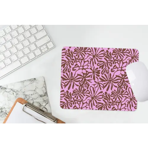 Organisch - Patroon - Roze muismat rubber klein 262 -witbureau