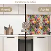 Zomers - Kleurrijk - Patroon - Bloemen keuken achterwand 2 middel 871 -voor-na2_FR